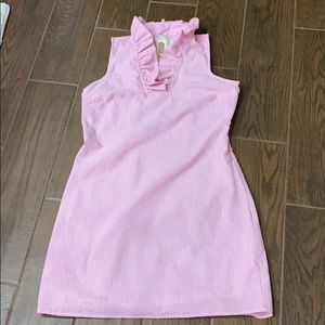 Pink Seersucker Mud Pie dress